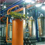 automatic transfer device at boiler enameling plant