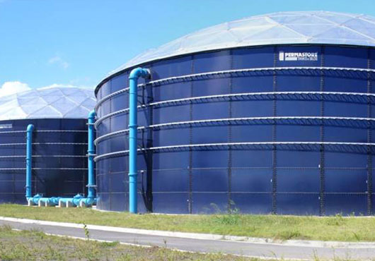 Glass-Fused-to-Steel Raw Water Tanks by Permastore