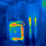 Thermograph inspection of enameling furnace door