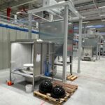 Wet enamel spray booth
