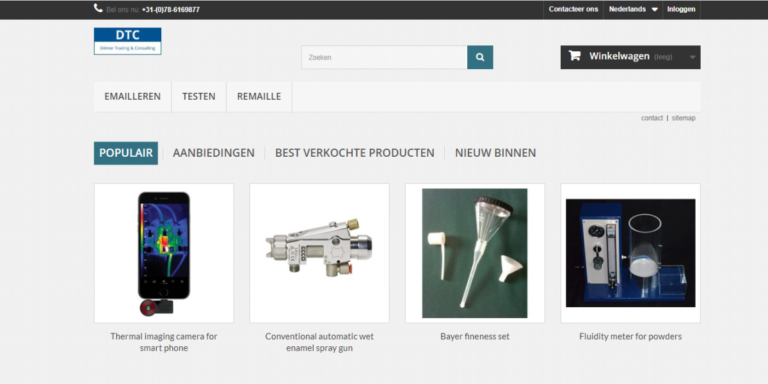 Blog posts shown on webshop