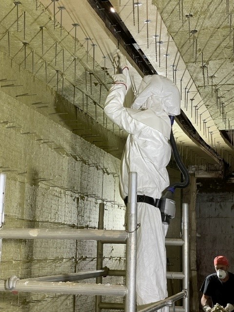 Insulating the furnace roof & wall