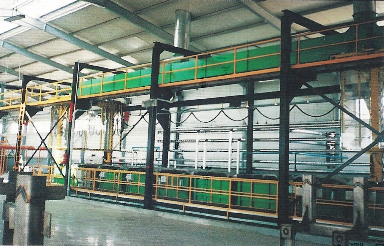 Automatic pickling at enameling plant for cooker parts