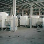 Two powder enamel systems during installation